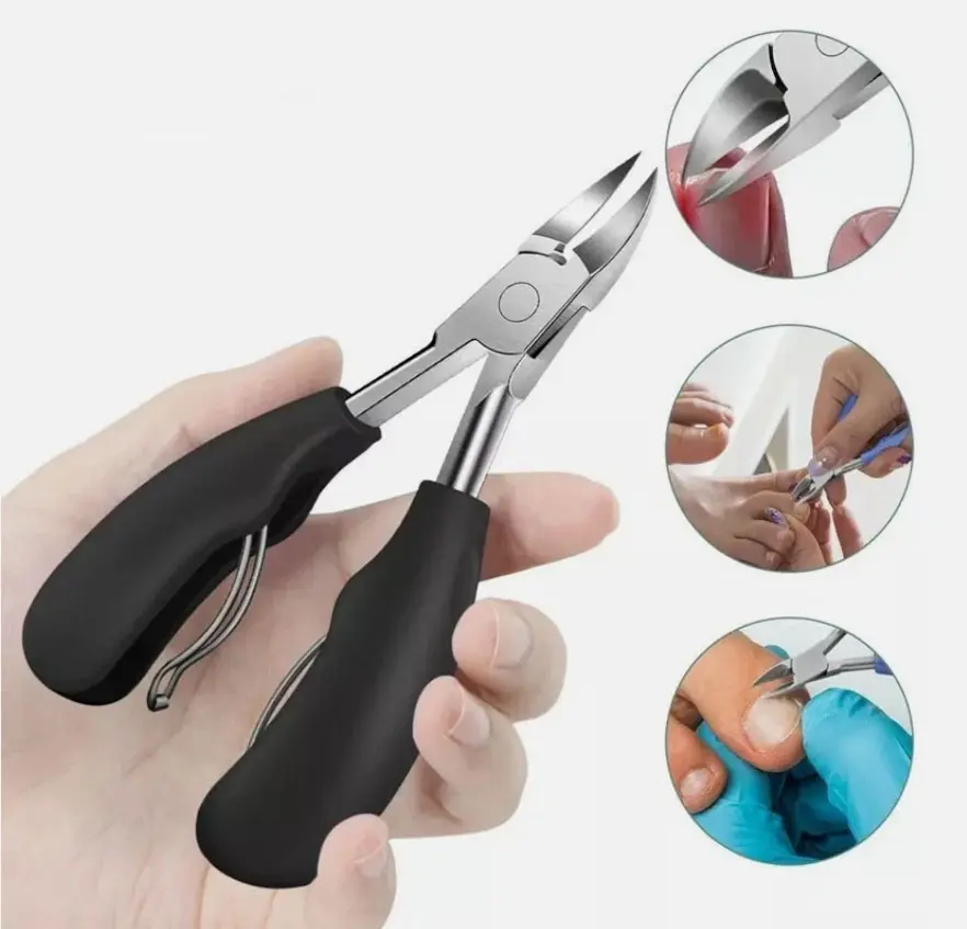 Ergonomic Toenail Clippers Designed for Seniors, Sharp Labor-Saving Cutters for Thick Ingrown Toenails, Sturdy Pedicure Trimmers for Tough Thick Toenails