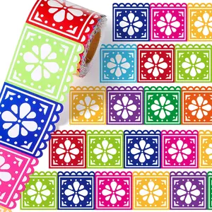 Mexican Bulletin Board Borders Back to School Cielito Lindo Classroom Decor for Teacher Preschool Kindergarten Elementary Whiteboard Folk Floral Design Scalloped Trim 32.8ft 1/2/4 Rolls Supplies Mexican Independence Day Hispanic Heritage Month Decor