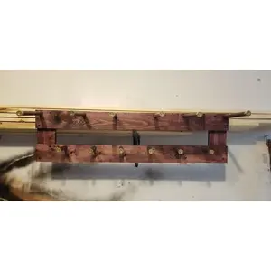 Western Cowboy Hat Rack 3 Horizontal Wooden Organizer Handcrafted Rustic Display for 3 Wide-Brimmed Hats Made in USA Decor Hanging