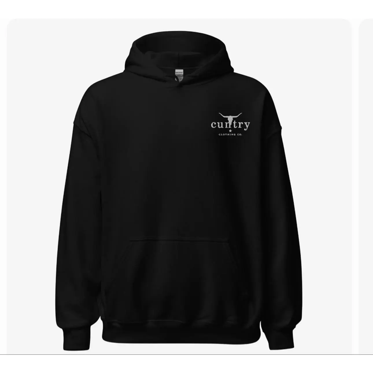 Cuntry Clothing Co. Hoodie in Black, Pink, Grey - Small to 3XL Sizes - $65