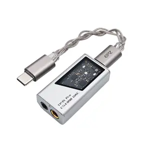 EPZ TP35 PRO Mini Portable IEM DAC Hi-Fi Decoder Headphone Amplifier Dongle USB-C to 3.5/4.4mm Dual CS43198 Chips, Supports High-Resolution PCM 32bit/384khz DSD 256 Audio, EQ Adjustment and Mic Calls