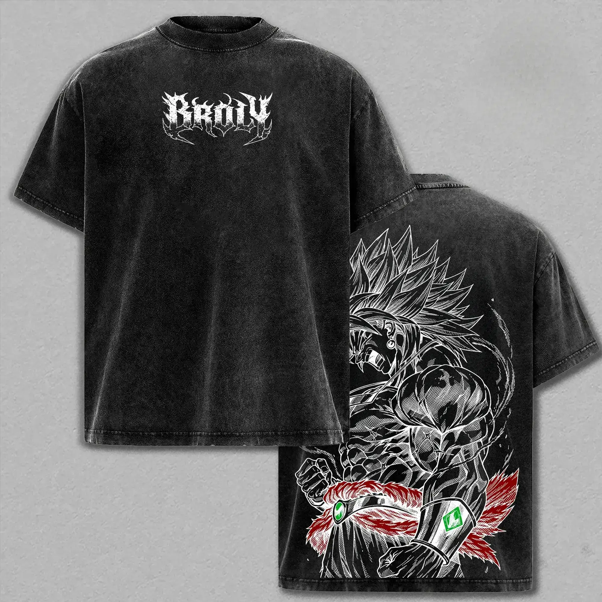 Broly Legendary Vintage Washed Oversized Double Printed Heavyweight Cotton Tee DBZ Anime Graphic Unisex Streetwear Top Ideal Gym Pump Cover Trendy Funny Casual Shirt Perfect Collectible Gift For DBZ Anime Fans Mens Womens Daily Outfit Merchandise