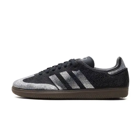 Adidas Samba OG 'Black Silver Rhinestones' Women's Classic Sneakers - Women's Shoes, Rubber-Soled, Light Training Walking Shoes, All-Season Durable Fashion Footwear (US Sizes 5-12)