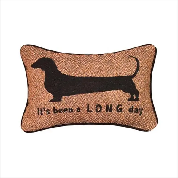 212 MAIN Woven Rectangular Tapestry Word Pillow - "It's Been A Long Day" Quote, Jacquard Weave, 8.5 x 12.5 in, Recycled Fill, Cotton Blend, Spot Clean, Fashionable Design, Manual Woodworkers and Weavers TWIBLD Creation, Outdoor Sofa Decorative Pillow, Ind