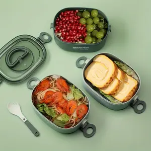 1 Pack Stackable Lunch Box  Leakproof Food Containers Microwave Safe Large Capacity Adult Work School Camping