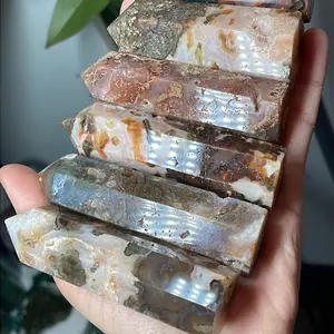 Red Moss Agate Tower