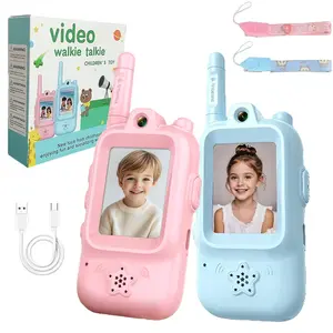 2-Pack Kids Video Walkie Talkies Toy, Large Screen Video Intercom, Upgraded Functions, 650mAh Large Capacity Battery, Wireless Communication Walkie Talkies, Gift for Kids