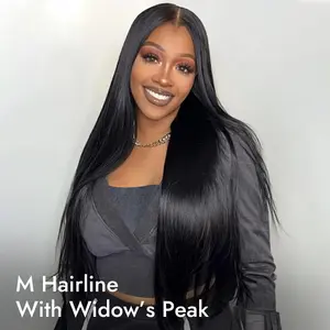 [New In] Wiggins Hair Glueless M Hairline Widow's Peak Straight 6x8 Lace Closure Wigs Human Hair Ready To Go Wig Pre Cut Pre Plucked Natural Hairline #tiktokshopmemorialday