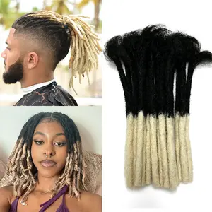【TIMIA】Loc Extension Human Hair Fully Handmade Human Hair for Women Men Kids Dreadlock Extensions Can Be Dyed and Bleached Real 100% Human Hair 0.4cm 0.6cm 0.8cm Width 6 Inch 40,60,100 Strands Natural Black
