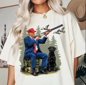 Stacks Ducks Hunting Trump Shirt,Duck Hunt Shirt, Trump Political Humor Graphic Tee Fabric Top