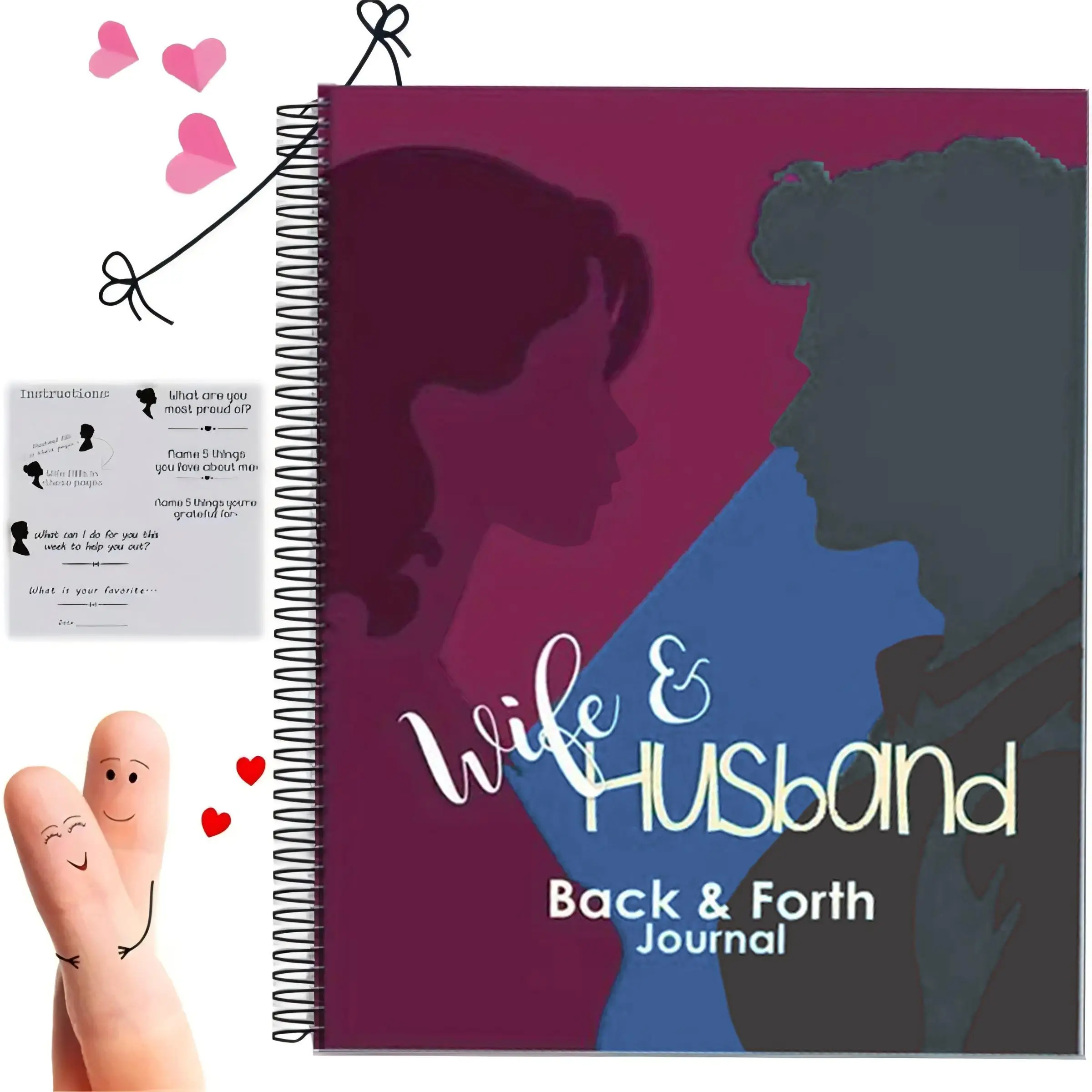 Back & Forth Journal for Couples: Sparkling Love Couples' Journal - Reignite Your Spark, Deepen Emotions & Better Understand Each Other, English Daily