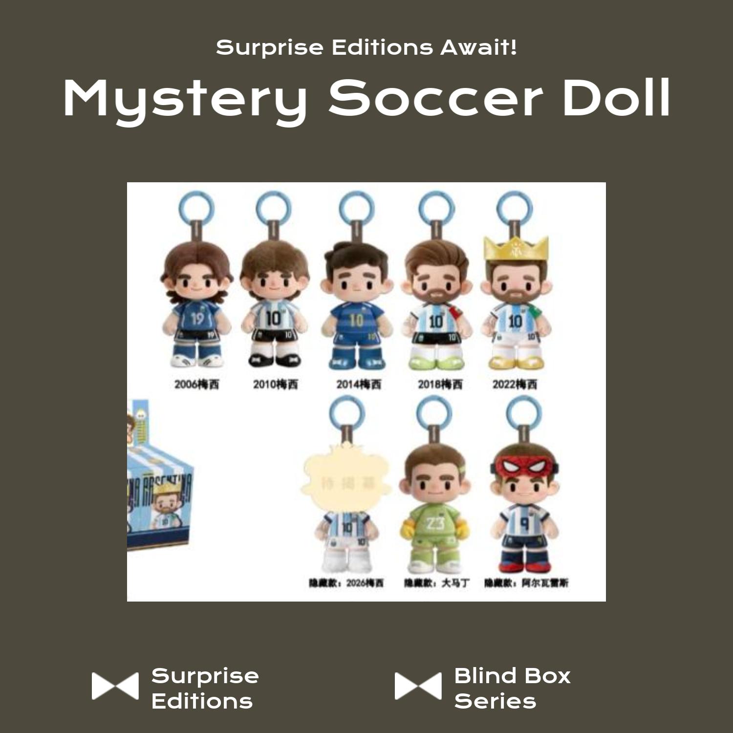 Argentina National Team World Cup Plush Blind Box - 13.5cm Mystery Soccer Doll Bag Pendant & Keychain - Albiceleste World Champion Stuffed Toy Gift for Fans Argentina National Team World Cup Plush Blind Box - 13.5cm Mystery Soccer Doll Bag Pendant & Keychain - Albiceleste World Champion Stuffed Toy Gift for Fans