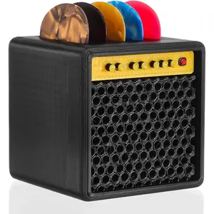 Guitar Picks Holder Box, Amp Speaker Style Paddle Holder Guitar Pick Display Holders for Bass Ukulele Pick Storage