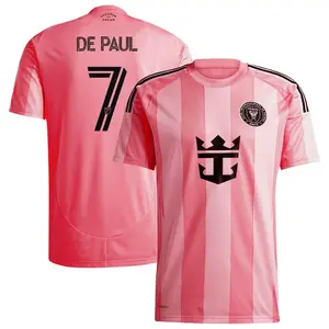 Unisex Soccer/Football Inter Miami Team Rodrigo De Paul Playoffs MLS 2026 Presagio On-Field Jersey - Black