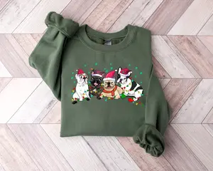 Christmas French Bulldog Sweater, Christmas Dog Shirt, French Bulldog Shirt, Frenchie Mom Shirt, Dog Mom Shirt, Holiday Sweater, Xmas gift