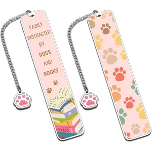 Cute  Dad Fathers Day Bookmarks Gifts for Book Lovers  Lovers Gifts for Women Girls Readers Girls Corgi Golden Retriever  Themed Gifts for Book Lovers Book Marks for Reading Women 2-Side