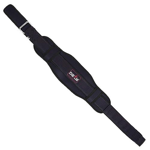 DEFY Weight Lifting Belt Lumbar Support with Neoprene Double Back Belt 5 Inches Wide Gym Training Fitness Exercise Bodybuilding Firm and Comfortable with Back Injury Protection