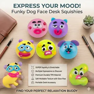 [Ready Stock] 2026 Smushers Dog Face Squishy Murah | Borong Soft Moldable Stress Relief Toy Padu | Slow Rise Sensory Fidget Squeeze Ball | Fun Desk Accessory For Adults Office | Anti Anxiety Calming Gadget Focus | Mainan Hilangkan Stress Murah Viral