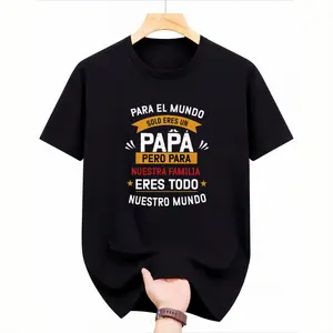 Funny Spanish Dad T-Shirt For Men - Spanish Father's Day & Birthday Gift With Spanish Phrase "Like God -In-Law I Sold You" & Family Slogan, Casual Round Neck Short Sleeve Shirt, Black/White Print (Spanish Text) - Husband Gift Idea