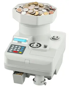 High Speed Coin Counter And Sorter With Anti-Jam Technology, Heavy-Duty Bank-Grade Automatic Coin Wrapper Machine For All Coins And Tokens, Suitable For International Currencies, Mixed Coin Sets, And Token Wrapping Applications