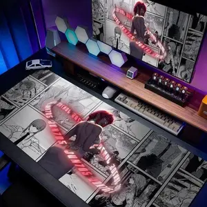 [New Gaming Gear - Sale Up To 35%] Chainsaw Man Makima Character Mouse Pad, Anime Gaming Desk Mat, Non-Slip Surface, Stitched Edges, Anime Fan Gift, Workstation Accessory