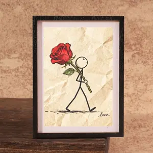 Vintage Rose Matchstick Magnet Set, Retro Design Perfect for Fridge & Desk Decor, Ideal Gift for Any Occasion, Unique Holiday Present Idea!