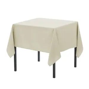 60 x 60 inch Polyester Square Tablecloth Ivory