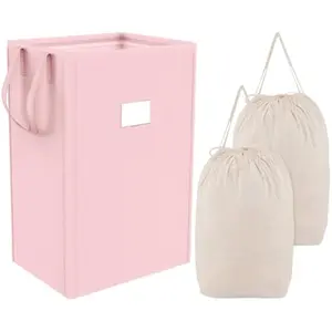 Double Section Collapsible Laundry Hamper