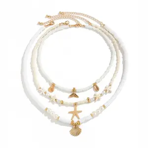 Sea-themed necklace Fashionable gluel-locked jewelry