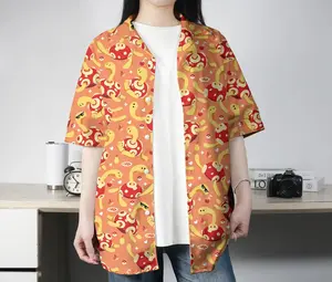 Shuckle Hawaiian Shirt Tropical Button Up Shirt Summer Hawaiian Short Shuckle Shirt Gifts Casual Unisex Cotton Wool Polyester Blend Four-Way Stretch Machine Washable S-4XL Sizes