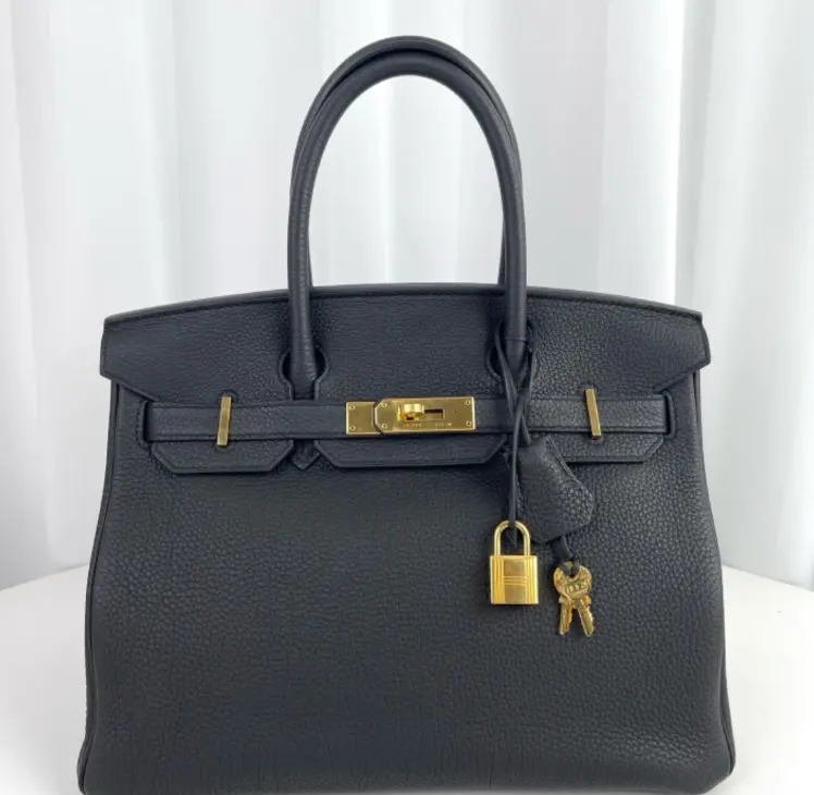 Pre-owned HERMÈS Clemence Birkin 30 Bag