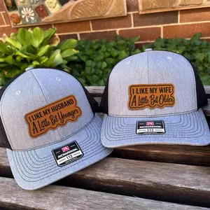 I Like My Wife A Little Bit Older & I Like My Husband A Little Bit Younger - Leather Patch Hat