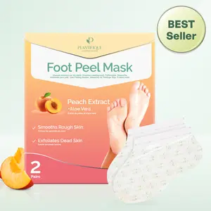 [PLANTIFIQUE Official Shop] Foot Peel Mask for Dead Skin & Calluses – Exfoliating Foot Peeling Mask for Cracked Heels Moisturizing Foot Mask Detox Foot Pads
