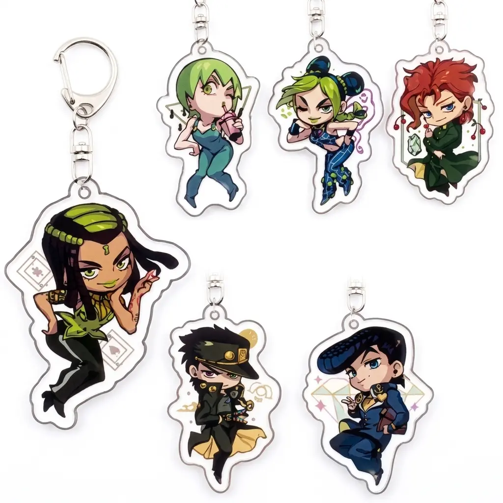 JoJo's Bizarre Adventure anime character keychain, a gift for fans.