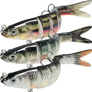 ReelCo Top-Rated Quick-Drop Fishing Lure - SwimMax Fishing Equipment with BKK Hooks, Realistic 3D Eyes (Life-Like Look), Durable ABS Construction, Built-In Rattle, Flexible Movement, Mini Size,summervibes summervibes
