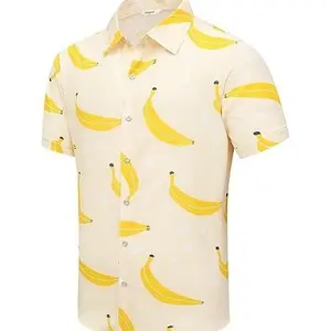 Mens Hawaiian Shirt, Short Sleeves Button Down Beach Clothing, Unisex Summer Flamingos Casual Aloha Floral Shirts