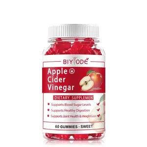 BIYODE Apple Cider Vinegar, 60 Gummies, Apple Flavored - Gluten Free