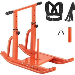 VEVOR Weight Sled, Steel Power Sled, Fitness Training Sleds for Athletic Exercise Speed Improvement, Workout Equipment with Adjustable Height Handle