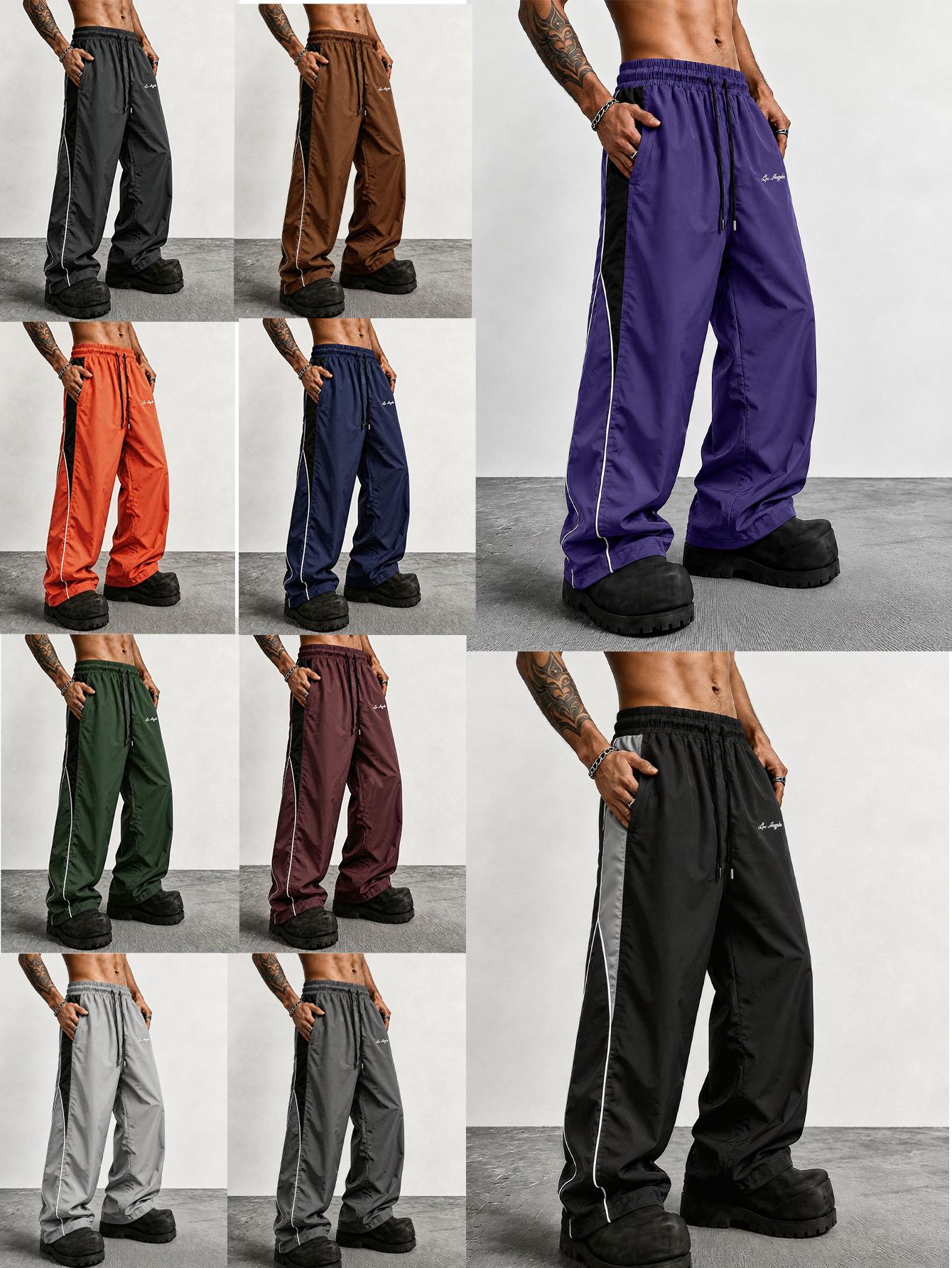 Men's wide-leg streetwear pants