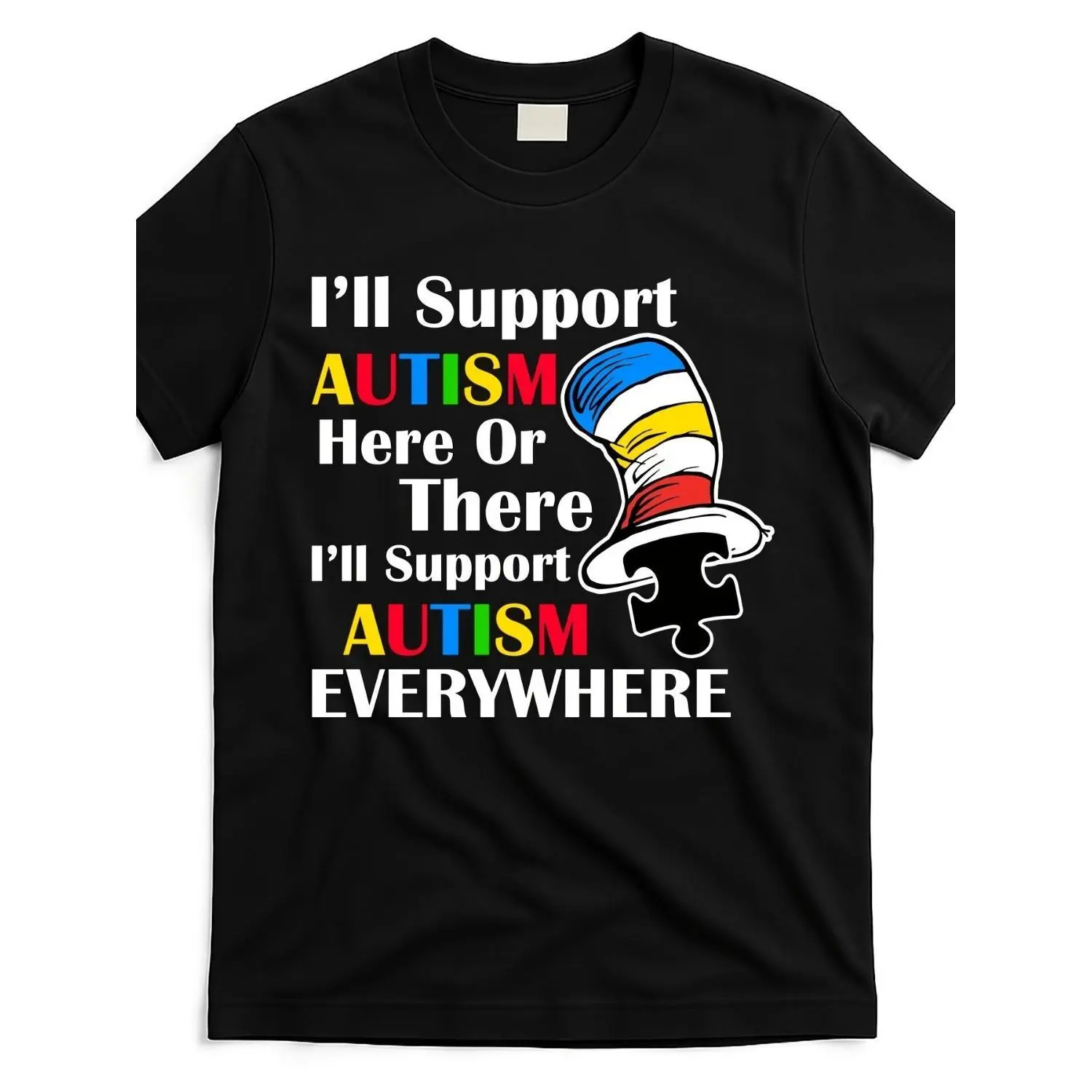 Support Autism Everywhere Stylish Cotton Crew Neck Short Sleeve Unisex T shirt