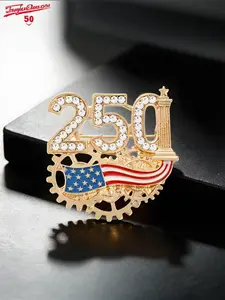 2026 Us Independence Day 250th Anniversary Pin, Patriotic Medal Brooch, Cross-Border Bestseller, National Day Accessory, Alloy Brooch Pin