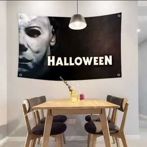 Horror Movie Michael Myers Halloween Horror Flags Custom Camping Outdoor Garden room Bedroom Decor Party Backdrops Wall Art Family Gifts Wall Hanging Tapestry