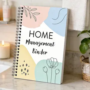 Home Management Binder Planner - Spiral Bound All-in-One Organizer with 120+ Pages for Productivity, Financial Tracking, Cleaning Schedules, Fitness & Garden Planning - Weekly, Monthly, Annual Schedules - Meal Planner, Budget Tracker, Travel Organizer