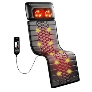 ROUYIL Full Body Massage Mat with Heat - 10 Vibrating Motors & Deep Tissue Shiatsu Neck Massager - Foldable Massage Mattress for Back, Lumbar, Leg Pain Relief & Better Sleep