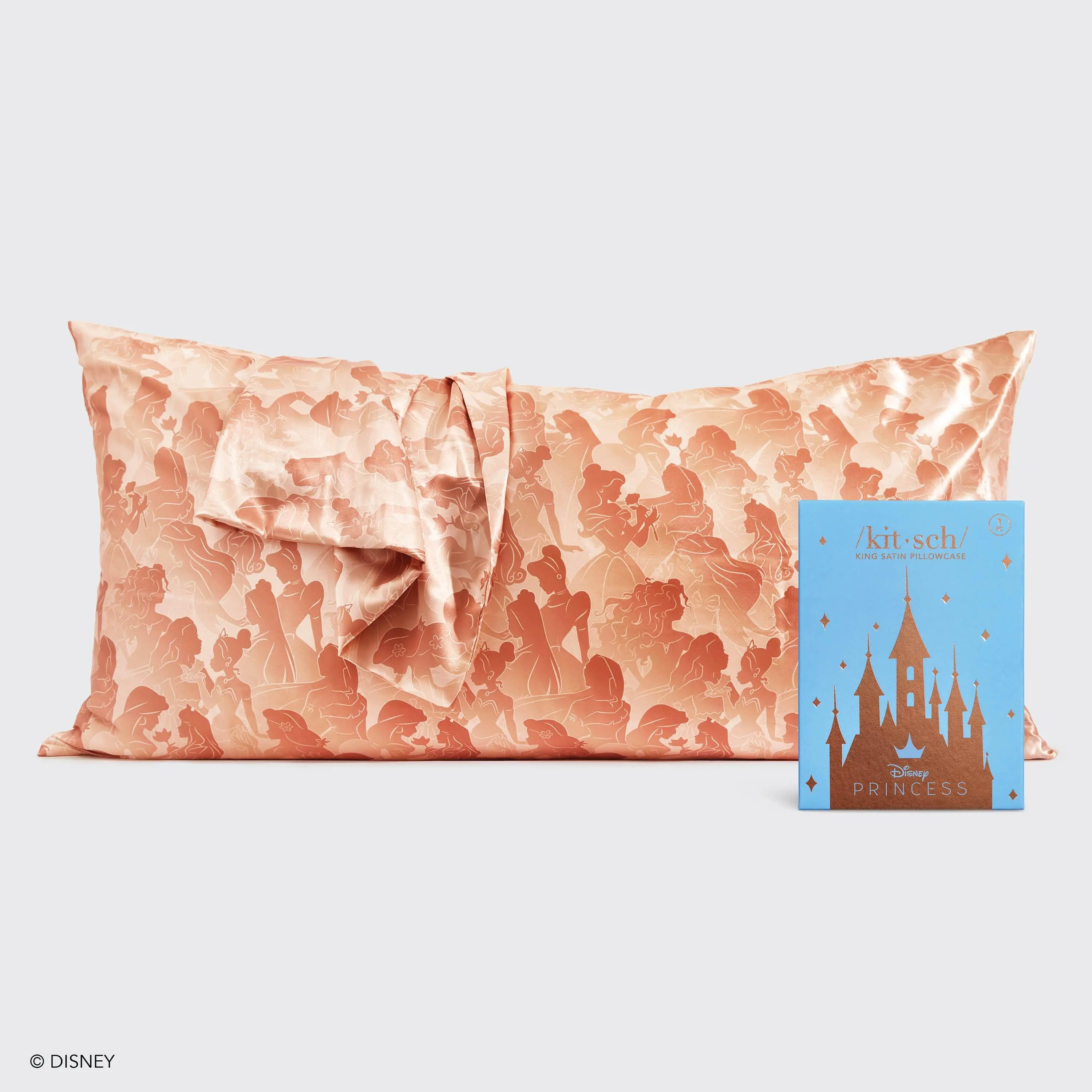 Kitsch & Disney Satin King Pillowcase - Princess Party Kitsch & Disney Satin King Pillowcase - Princess Party