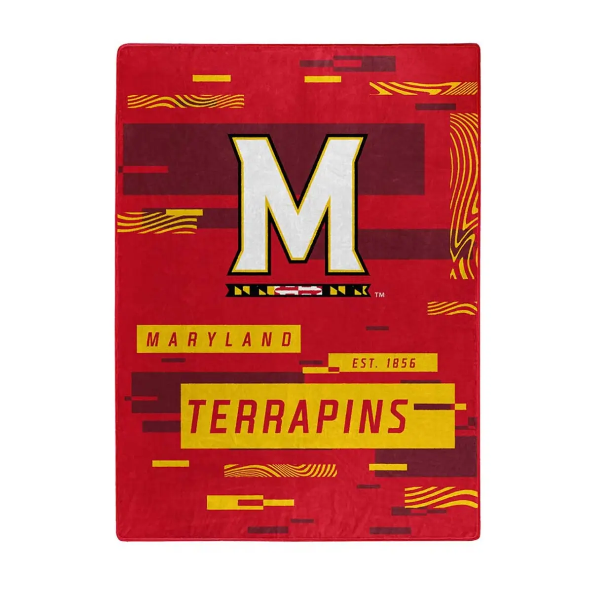 Northwest 9060433221 60x80 in. Maryland Terrapins Raschel Blanket - Collegiate Design, Digital Printing, Collegiate Design Blankets, Digital Printing Blankets