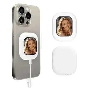 Phone Rear Camera Viewfinder Display Magnetic Wireless Sync Bluetooth-compatible Remote Shutter Selfie Stick Compatible with Most Smartphones