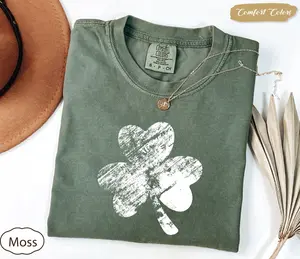 Comfort Colors Retro Shamrock Shirt, Womens Lucky Shirt, St Patricks Day Shirt, Shenanigans Begin, Funny Irish Shirt, Saint Patricks Day - LORA ATCHER