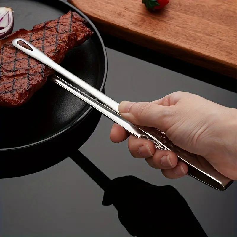 1pc Durable Stainless Steel Barbecue Meat Clip - Barbecue Utensils, Barbecue Accessories, Bbq Tools, Anti-Scald, Perfect for Restaurants and Home Grilling