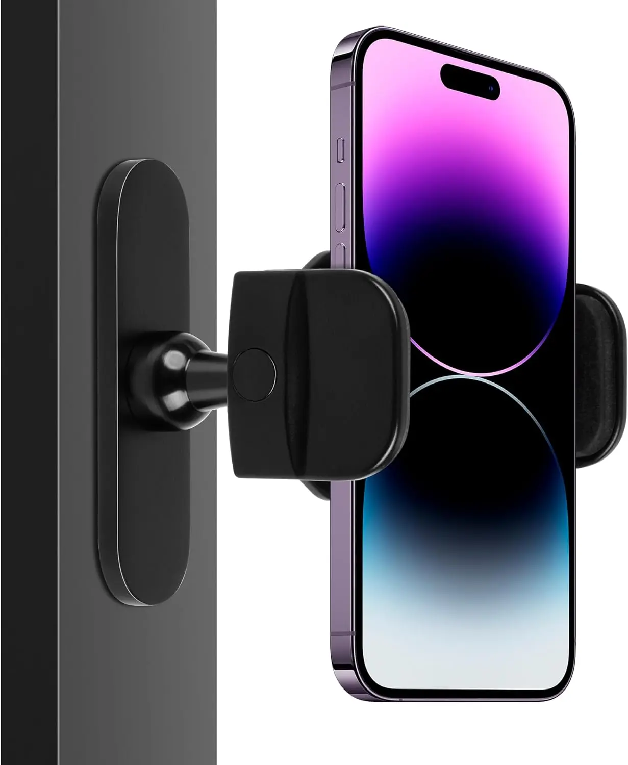 Magnetic Cellphone Holder for Gym, Portable Metal Alloy Mount, 360-Degree Adjustable, Compatible with 4.7-6.5in Android Mobile Phones (Black), Accessories, Smartphone Phone Holders & Mounts